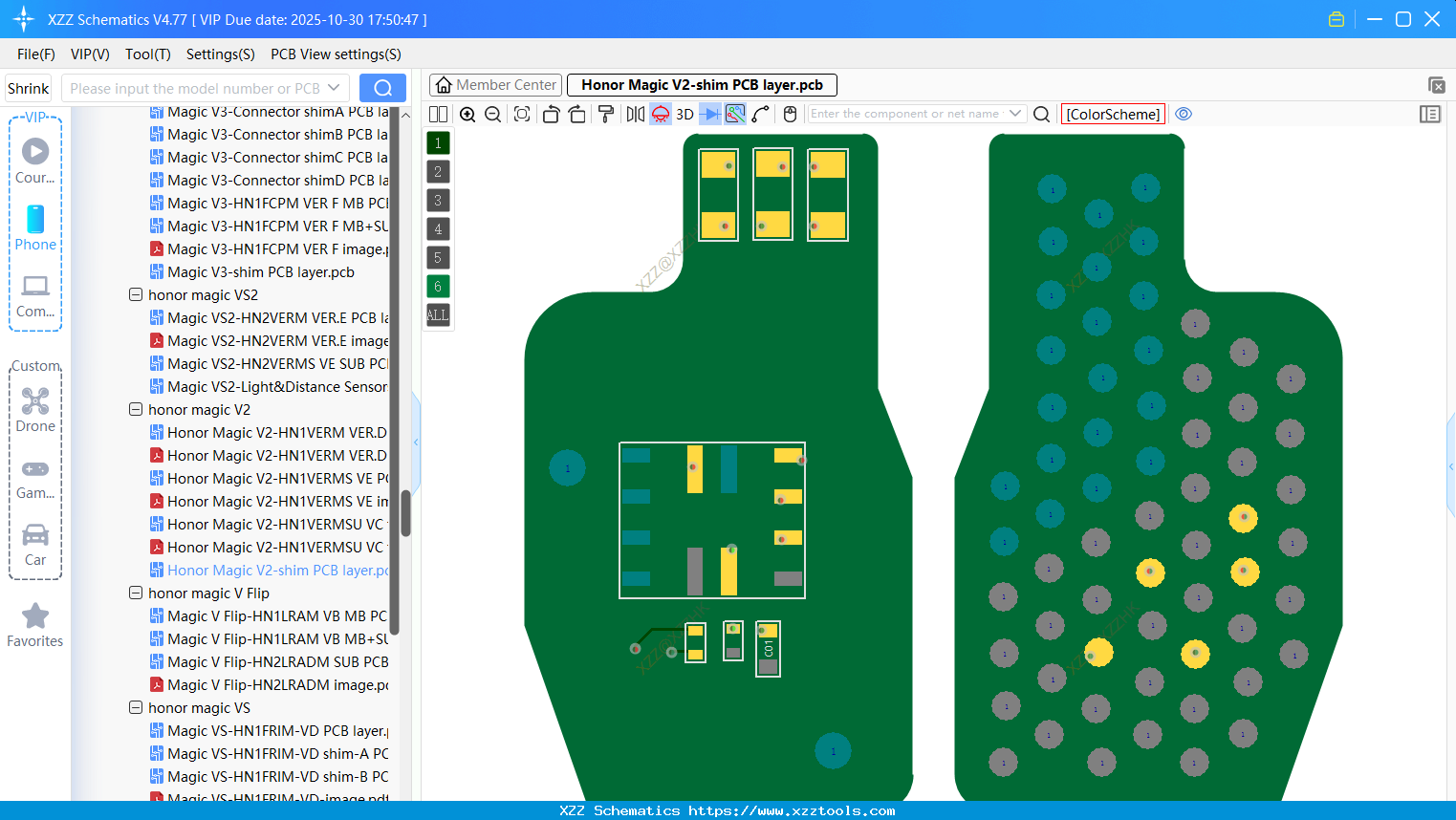 Honor Magic V2-shim PCB Layer